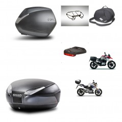 SHAD Baul trasero + maletas laterales accesorios herraje 3p montaje SH36 SH 36 SH48 DARK GREY PREMIUM KIT-272700
