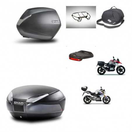SHAD Rear trunk + side cases + accessories + 3p hardware + mounting hardware SH36 SH 36 SH48 DARK GREY PREMIUM KIT-272700