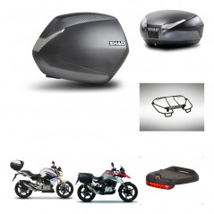 SHAD Baul trasero + maletas laterales accesorios herraje 3p montaje SH36 SH 36 SH48 DARK GREY PREMIUM KIT-272701