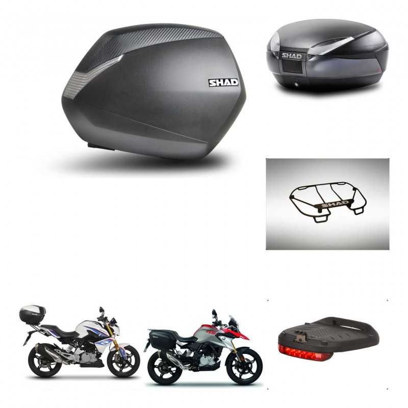 SHAD Baul trasero + maletas laterales accesorios herraje 3p montaje SH36 SH 36 SH48 DARK GREY PREMIUM KIT-272701