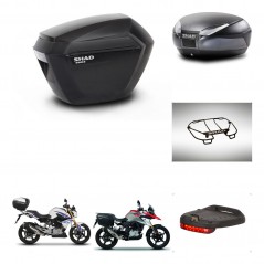 SHAD Rear trunk + side cases + accessories + 3p hardware + mounting hardware SH23 SH48 DARK GREY PREMIUM KIT-272702