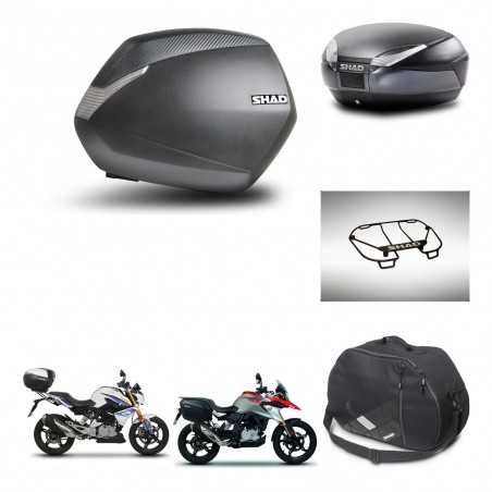 SHAD Baul trasero + maletas laterales accesorios herraje 3p montaje SH36 SH 36 SH48 DARK GREY PREMIUM KIT-272710