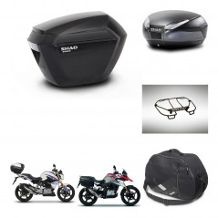 SHAD Baul trasero + maletas laterales accesorios herraje 3p montaje SH23 SH48 DARK GREY PREMIUM KIT-272711