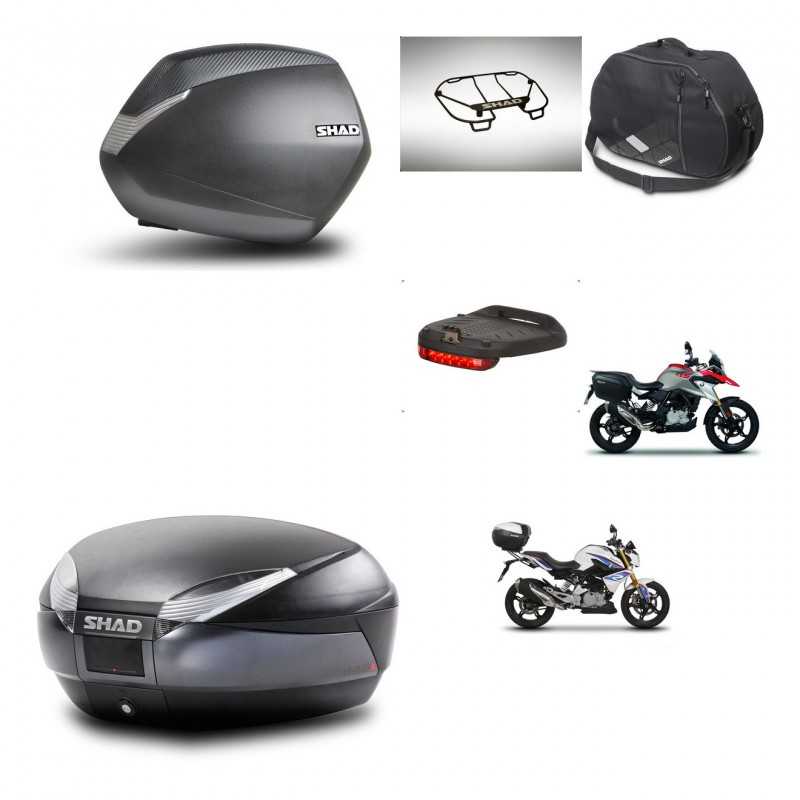 SHAD Baul trasero + maletas laterales accesorios herraje 3p montaje SH36 SH 36 SH48 DARK GREY PREMIUM KIT-272719
