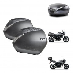 SHAD Baul trasero + maletas laterales herraje 3p montaje SH36 SH 36 SH48 DARK GREY PREMIUM KIT-272800