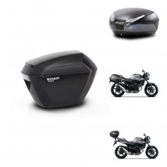 SHAD Baul trasero + maletas laterales herraje 3p montaje SH23 SH48 DARK GREY PREMIUM KIT-272801