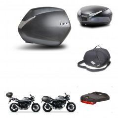 SHAD Baul trasero + maletas laterales accesorios herraje 3p montaje SH36 SH 36 SH48 DARK GREY PREMIUM KIT-272808