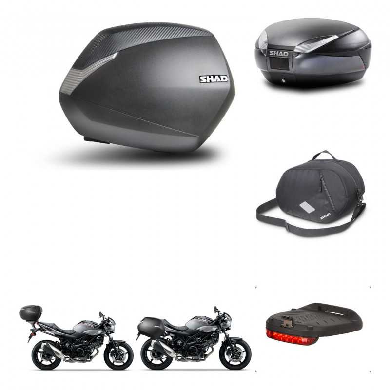 SHAD Rear trunk + side cases + accessories + 3p hardware + mounting hardware SH36 SH 36 SH48 DARK GREY PREMIUM KIT-272808