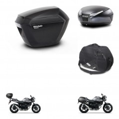 SHAD Rear trunk + side cases + internal bag + 3p hardware + mounting hardware SH23 SH48 DARK GREY PREMIUM KIT-272819