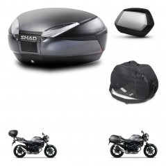SHAD Side cases + rear trunk + inner bag + 3p hardware + mounting hardware SH48 DARK GREY PREMIUM SC SH35 PREMIUM KIT-272824