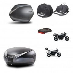 SHAD Baul trasero + maletas laterales accesorios herraje 3p montaje SH36 SH 36 SH48 DARK GREY PREMIUM KIT-272826