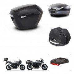 SHAD Baul trasero + maletas laterales accesorios herraje 3p montaje SH23 SH48 DARK GREY PREMIUM KIT-272828