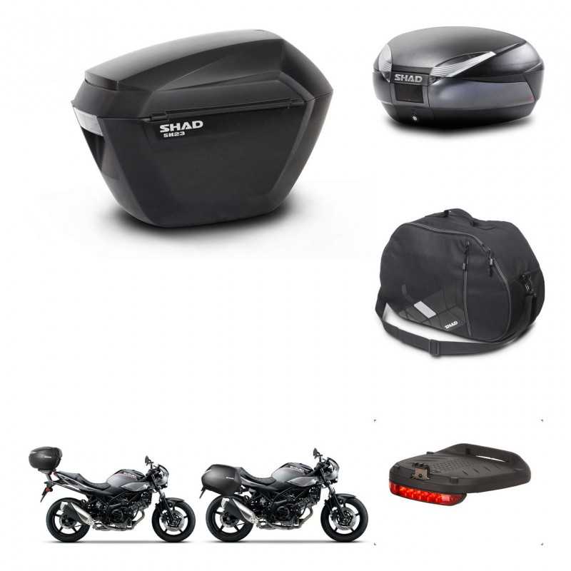SHAD Rear trunk + side cases + accessories + 3p hardware + mounting hardware SH23 SH48 DARK GREY PREMIUM KIT-272828