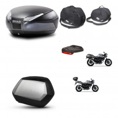 SHAD Side cases + rear trunk + accessories + 3p hardware + mounting hardware SH48 DARK GREY PREMIUM SC SH35 PREMIUM KIT-272832