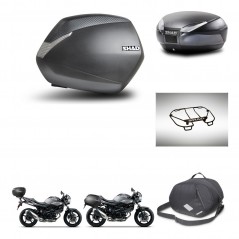 SHAD Baul trasero + maletas laterales accesorios herraje 3p montaje SH36 SH 36 SH48 DARK GREY PREMIUM KIT-272835