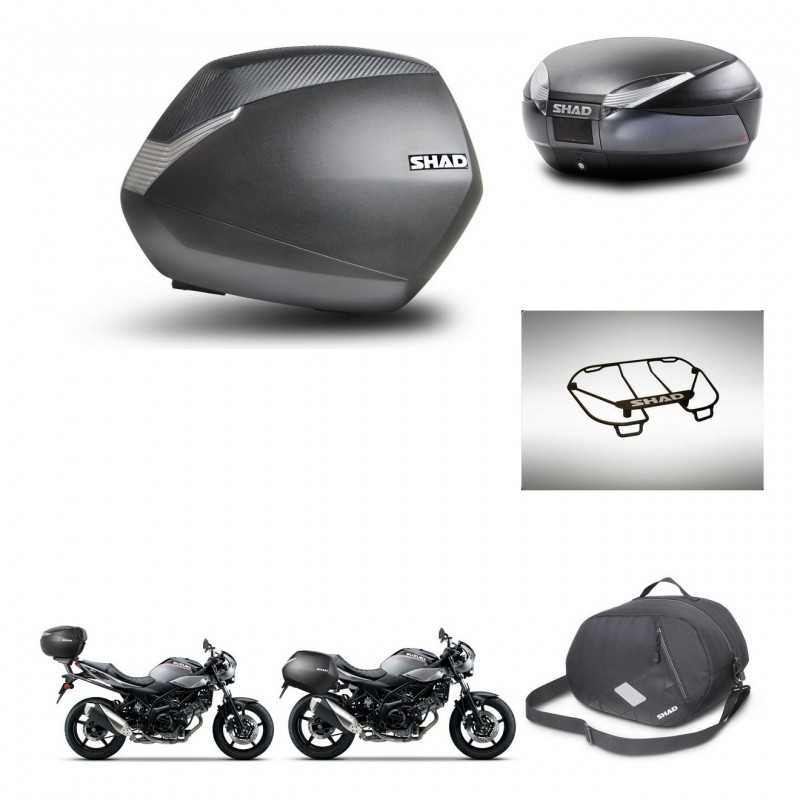 SHAD Rear trunk + side cases + accessories + 3p hardware + mounting hardware SH36 SH 36 SH48 DARK GREY PREMIUM KIT-272835
