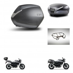 SHAD Rear trunk + side cases + upper rack rack + 3p hardware + mounting hardware SH36 SH 36 SH48 DARK GREY PREMIUM KIT-272836