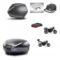 SHAD Baul trasero + maletas laterales accesorios herraje 3p montaje SH36 SH 36 SH48 DARK GREY PREMIUM KIT-272844