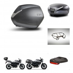 SHAD Baul trasero + maletas laterales accesorios herraje 3p montaje SH36 SH 36 SH48 DARK GREY PREMIUM KIT-272845