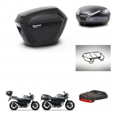 SHAD Rear trunk + side cases + accessories + 3p hardware + mounting hardware SH23 SH48 DARK GREY PREMIUM KIT-272846