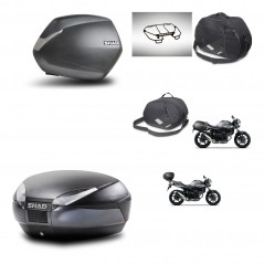 SHAD Rear trunk + side cases + accessories + 3p hardware + mounting hardware SH36 SH 36 SH48 DARK GREY PREMIUM KIT-272853