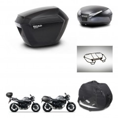 SHAD Rear trunk + side cases + accessories + 3p hardware + mounting hardware SH23 SH48 DARK GREY PREMIUM KIT-272855