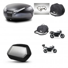 SHAD Side cases + rear trunk + accessories + 3p hardware + mounting hardware SH48 DARK GREY PREMIUM SC SH35 PREMIUM KIT-272859