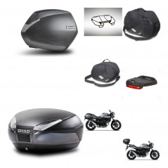 SHAD Baul trasero + maletas laterales accesorios herraje 3p montaje SH36 SH 36 SH48 DARK GREY PREMIUM KIT-272862