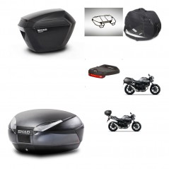 SHAD Baul trasero + maletas laterales accesorios herraje 3p montaje SH23 SH48 DARK GREY PREMIUM KIT-272864