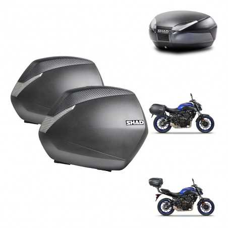 SHAD Baul trasero + maletas laterales herraje 3p montaje SH36 SH 36 SH48 DARK GREY PREMIUM KIT-272872