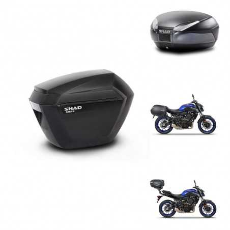 SHAD Baul trasero + maletas laterales herraje 3p montaje SH23 SH48 DARK GREY PREMIUM KIT-272873