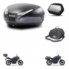 SHAD Side cases + rear trunk + inner bag + 3p hardware + mounting hardware SH48 DARK GREY PREMIUM SC SH35 PREMIUM KIT-272877
