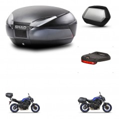 SHAD Side cases + rear trunk + brake light + 3p hardware + mounting hardware SH48 DARK GREY PREMIUM SC SH35 PREMIUM KIT-272887