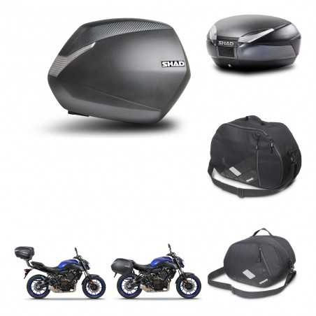 SHAD Baul trasero + maletas laterales accesorios herraje 3p montaje SH36 SH 36 SH48 DARK GREY PREMIUM KIT-272889