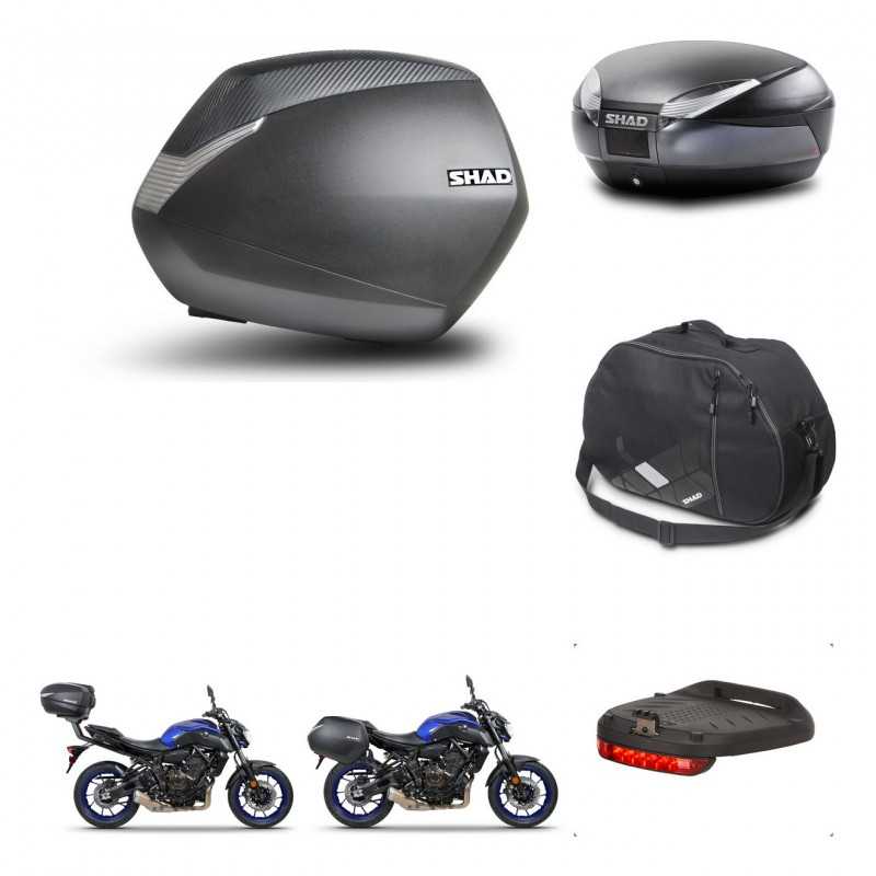 SHAD Baul trasero + maletas laterales accesorios herraje 3p montaje SH36 SH 36 SH48 DARK GREY PREMIUM KIT-272899