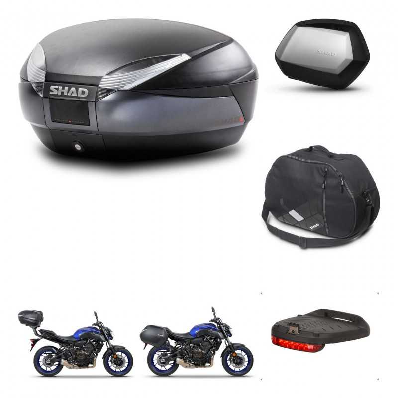 SHAD Side cases + rear trunk + accessories + 3p hardware + mounting hardware SH48 DARK GREY PREMIUM SC SH35 PREMIUM KIT-272905