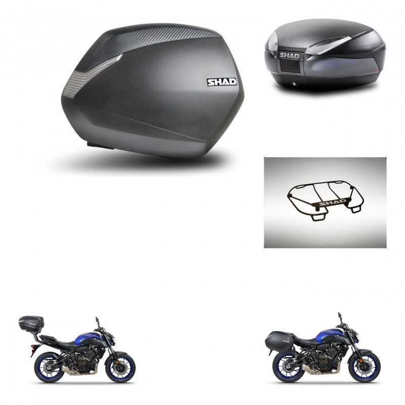 SHAD Rear trunk + side cases + upper rack rack + 3p hardware + mounting hardware SH36 SH 36 SH48 DARK GREY PREMIUM KIT-272908