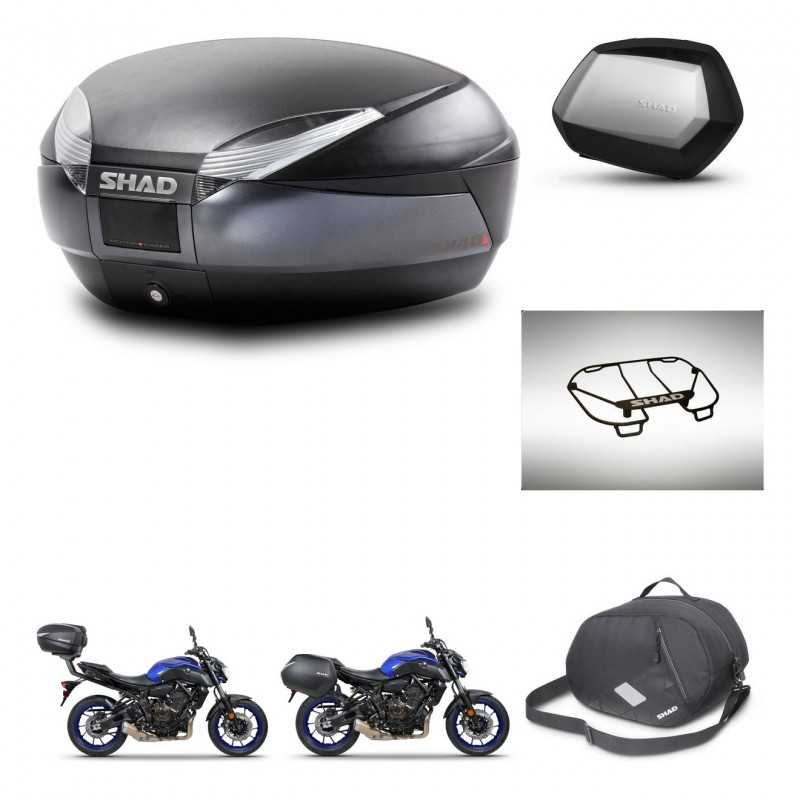 SHAD Side cases + rear trunk + accessories + 3p hardware + mounting hardware SH48 DARK GREY PREMIUM SC SH35 PREMIUM KIT-272913