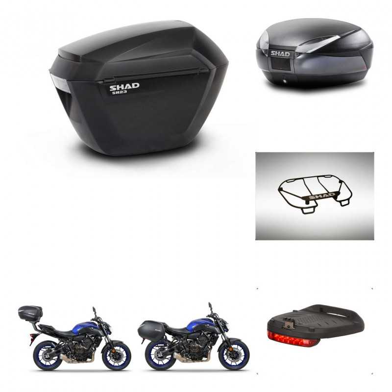 SHAD Rear trunk + side cases + accessories + 3p hardware + mounting hardware SH23 SH48 DARK GREY PREMIUM KIT-272918