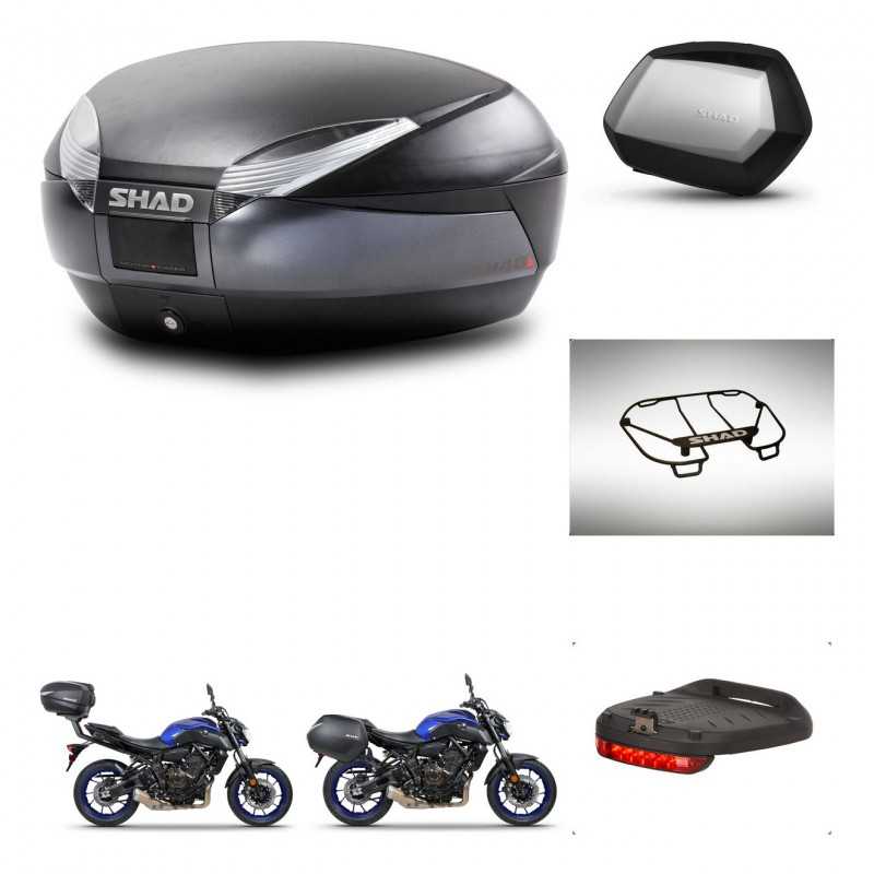 SHAD Side cases + rear trunk + accessories + 3p hardware + mounting hardware SH48 DARK GREY PREMIUM SC SH35 PREMIUM KIT-272923