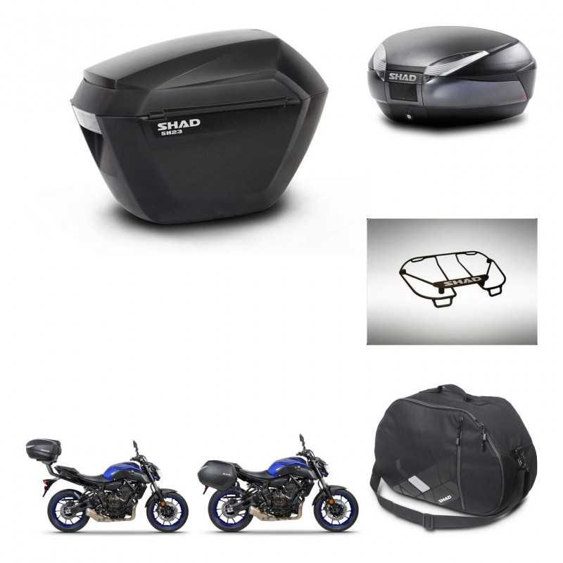 SHAD Rear trunk + side cases + accessories + 3p hardware + mounting hardware SH23 SH48 DARK GREY PREMIUM KIT-272927