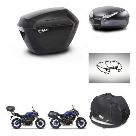 SHAD Baul trasero + maletas laterales accesorios herraje 3p montaje SH23 SH48 DARK GREY PREMIUM KIT-272927
