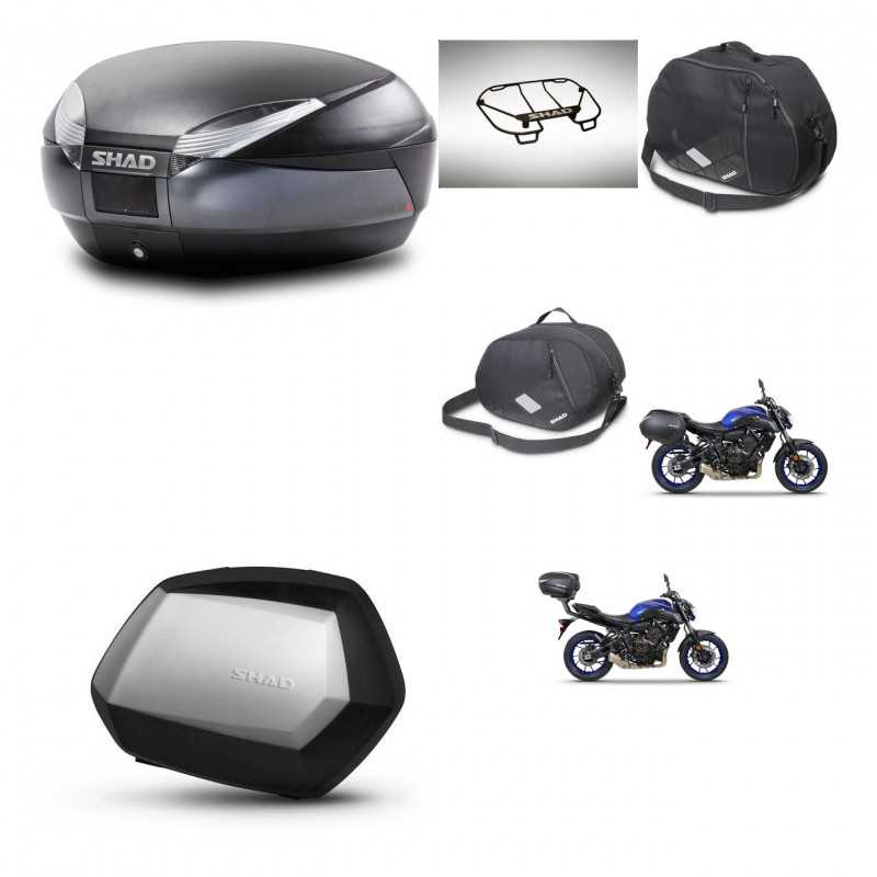 SHAD Side cases + rear trunk + accessories + 3p hardware + mounting hardware SH48 DARK GREY PREMIUM SC SH35 PREMIUM KIT-272931