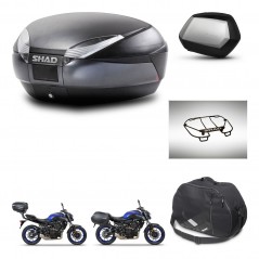 SHAD Side cases + rear trunk + accessories + 3p hardware + mounting hardware SH48 DARK GREY PREMIUM SC SH35 PREMIUM KIT-272932
