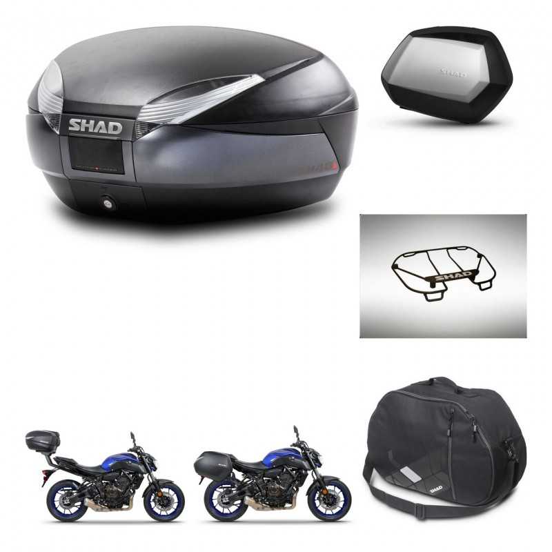 SHAD Side cases + rear trunk + accessories + 3p hardware + mounting hardware SH48 DARK GREY PREMIUM SC SH35 PREMIUM KIT-272932