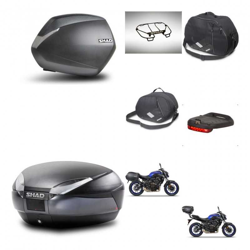 SHAD Baul trasero + maletas laterales accesorios herraje 3p montaje SH36 SH 36 SH48 DARK GREY PREMIUM KIT-272934