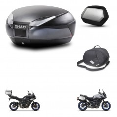 SHAD Side cases + rear trunk + inner bag + 3p hardware + mounting hardware SH48 DARK GREY PREMIUM SC SH35 PREMIUM KIT-272949