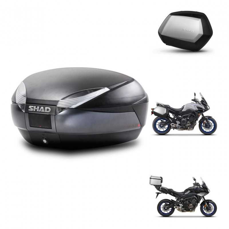 SHAD Side cases + rear trunk + 3p hardware + mounting hardware SH48 DARK GREY PREMIUM SC SH35 PREMIUM KIT-272950