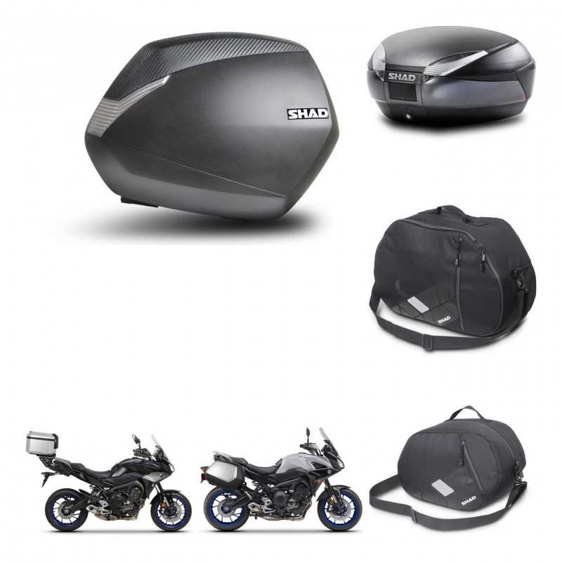 SHAD Baul trasero + maletas laterales accesorios herraje 3p montaje SH36 SH 36 SH48 DARK GREY PREMIUM KIT-272961