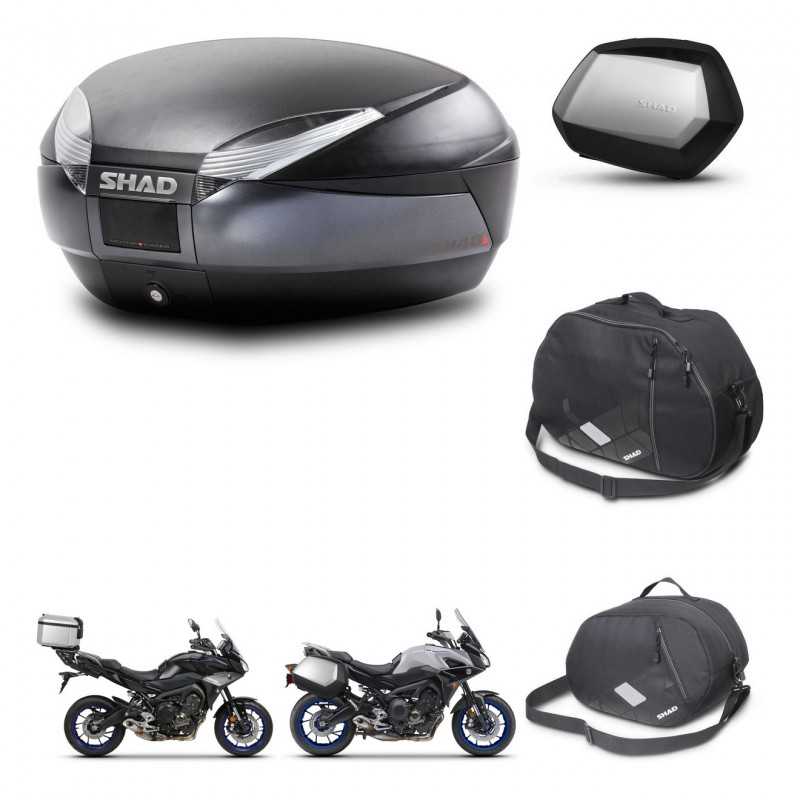 SHAD Side cases + rear trunk + accessories + 3p hardware + mounting hardware SH48 DARK GREY PREMIUM SC SH35 PREMIUM KIT-272967